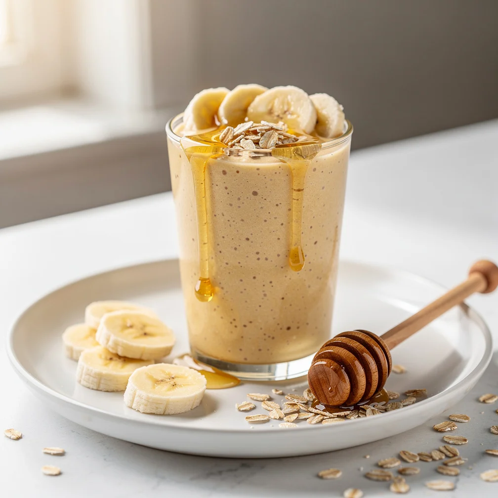Smoothie Cremoso de Banana com Aveia e Mel